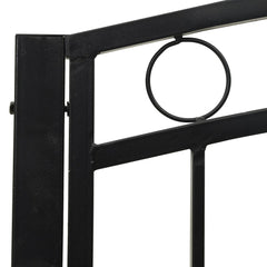 vidaXL Garden Bench with Table Black 120 cm Steel 6