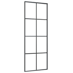 Sliding Door with Hardware Set ESG Glass&Aluminium 76 x 205 cm 4x2 grids