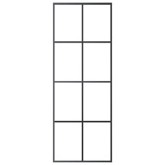 Sliding Door with Hardware Set ESG Glass&Aluminium 76 x 205 cm 4x2 grids