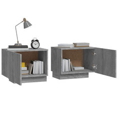 vidaXL Bedside Cabinet Grey Sonoma 100x35x40 cm Engineered Wood 3