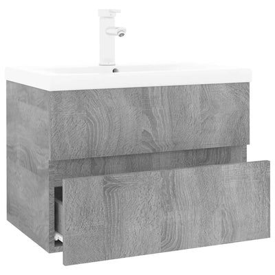 Sink Cabinet with Built-in Basin Grey Sonoma Engineered Wood