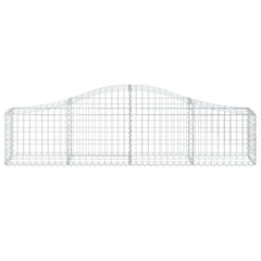vidaXL Arched Gabion Basket 200x30x40/60 cm Galvanised Iron 3