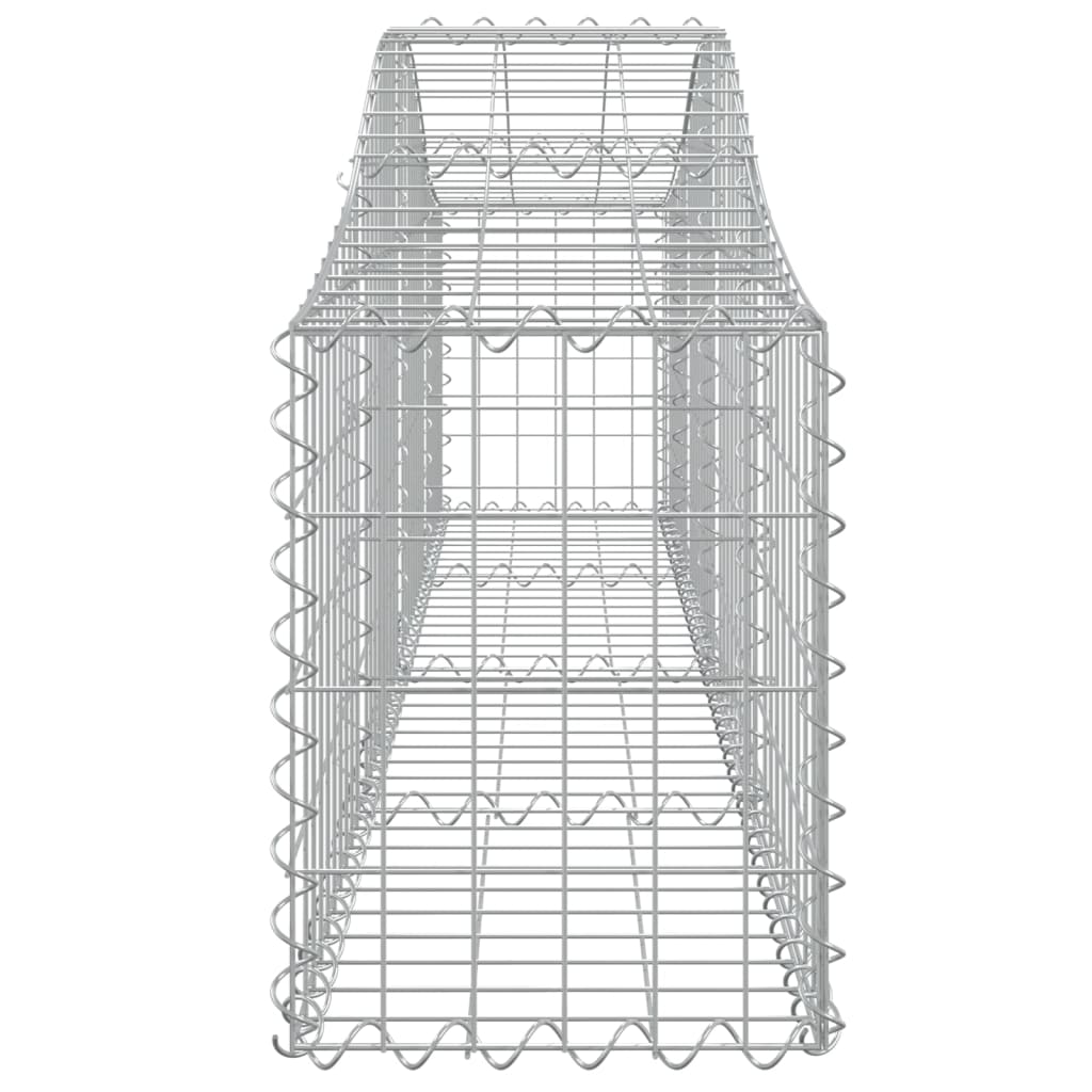 vidaXL Arched Gabion Basket 200x30x40/60 cm Galvanised Iron 4