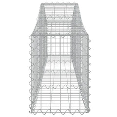 vidaXL Arched Gabion Basket 200x30x40/60 cm Galvanised Iron 4
