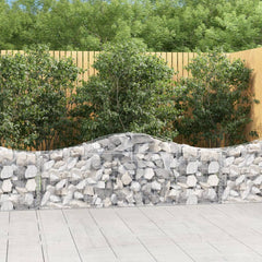 vidaXL Arched Gabion Basket Galvanised Iron 1 200 x 30 x 40/60–200 x 50 x 220/240 cm