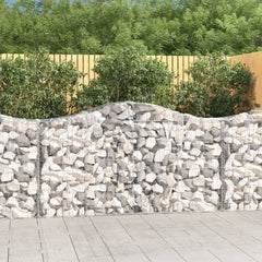 vidaXL Arched Gabion Basket 200x50x100/120 cm Galvanised Iron 1