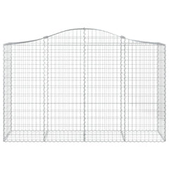 vidaXL Arched Gabion Basket 200x50x120/140 cm Galvanised Iron 3