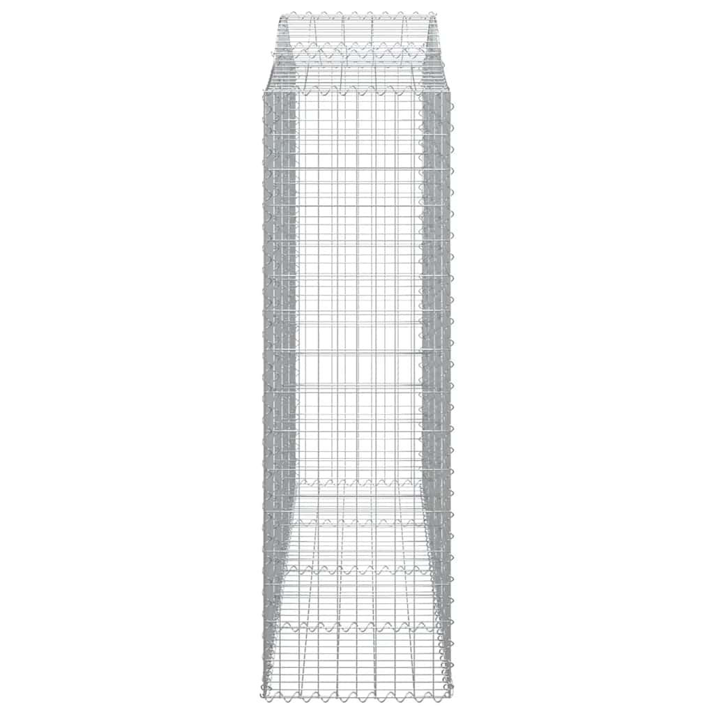 vidaXL Arched Gabion Basket 200x50x160/180 cm Galvanised Iron 4