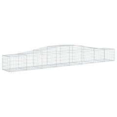 vidaXL Arched Gabion Basket 400x50x40/60 cm Galvanised Iron 2