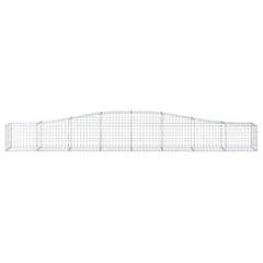 vidaXL Arched Gabion Basket 400x50x40/60 cm Galvanised Iron 3
