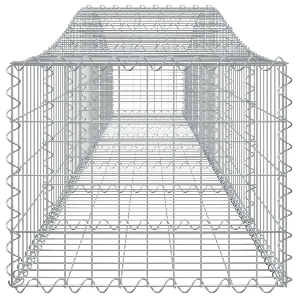 vidaXL Arched Gabion Basket 400x50x40/60 cm Galvanised Iron 4