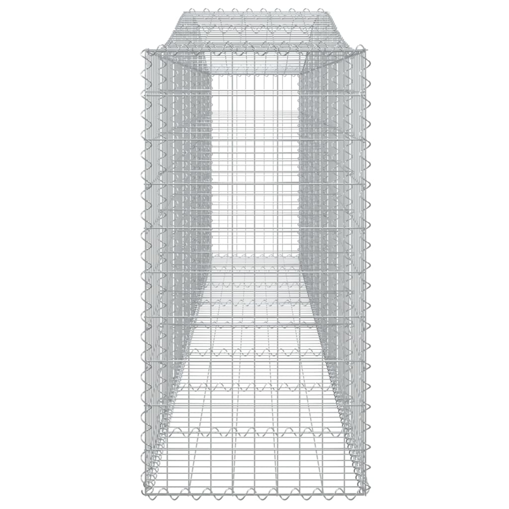 vidaXL Arched Gabion Basket 400x50x100/120 cm Galvanised Iron 4