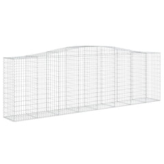 vidaXL Arched Gabion Basket 400x50x120/140 cm Galvanised Iron 2