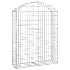 vidaXL Arched Gabion Basket 100x30x120/140 cm Galvanised Iron 2