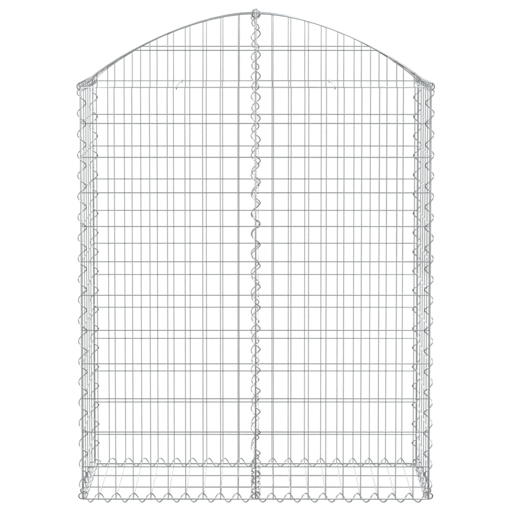 vidaXL Arched Gabion Basket 100x30x120/140 cm Galvanised Iron 3