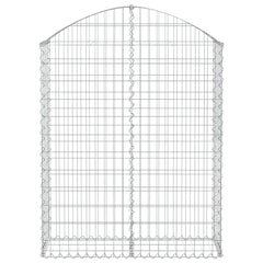 vidaXL Arched Gabion Basket 100x30x120/140 cm Galvanised Iron 3