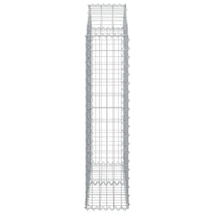 vidaXL Arched Gabion Basket 100x30x120/140 cm Galvanised Iron 4