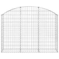 vidaXL Arched Gabion Basket 150x30x100/120 cm Galvanised Iron 3