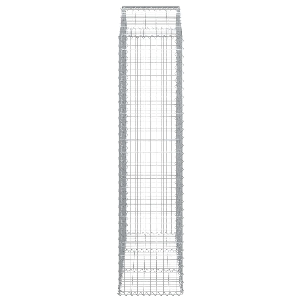 vidaXL Arched Gabion Basket 150x50x200/220 cm Galvanised Iron 4