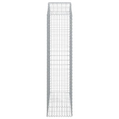 vidaXL Arched Gabion Basket 150x50x200/220 cm Galvanised Iron 4