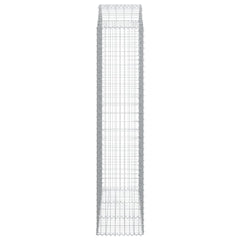 vidaXL Arched Gabion Basket 150x50x220/240 cm Galvanised Iron 4