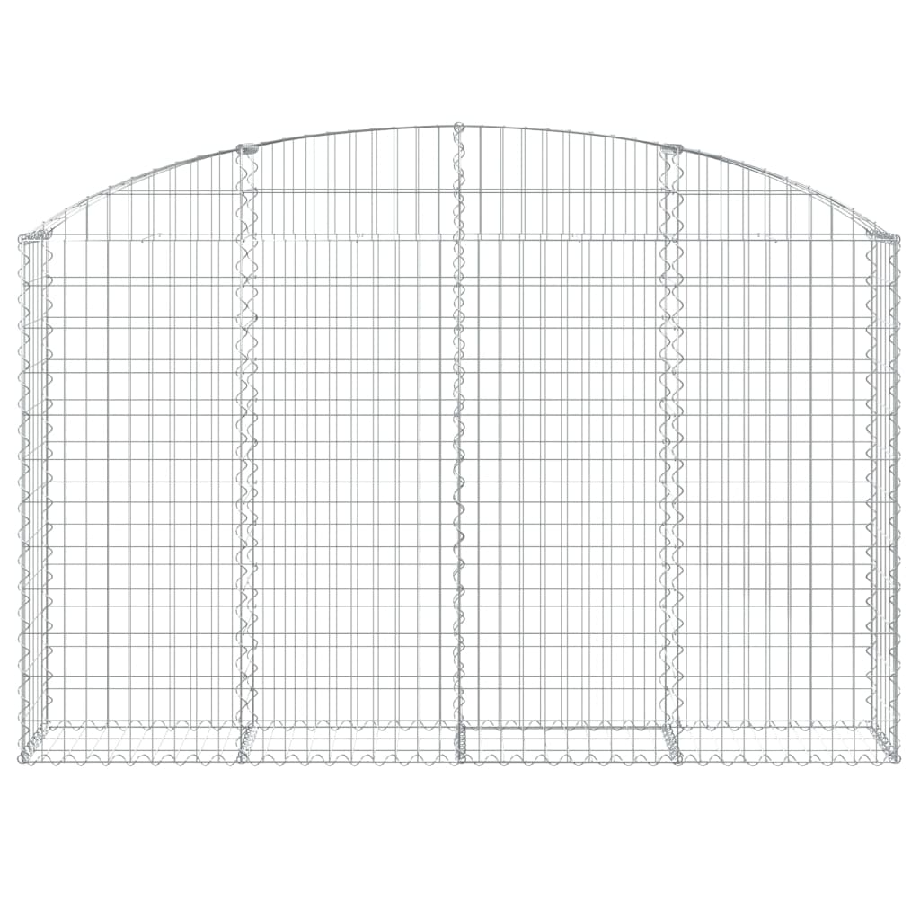 vidaXL Arched Gabion Basket 200x30x120/140 cm Galvanised Iron 3