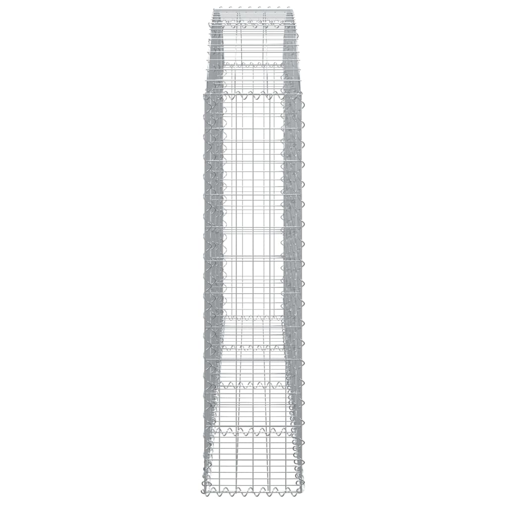 vidaXL Arched Gabion Basket 200x30x120/140 cm Galvanised Iron 4