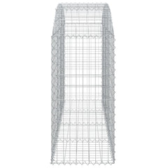 vidaXL Arched Gabion Basket 200x50x100/120 cm Galvanised Iron 4