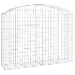 vidaXL Arched Gabion Basket 200x50x140/160 cm Galvanised Iron 2