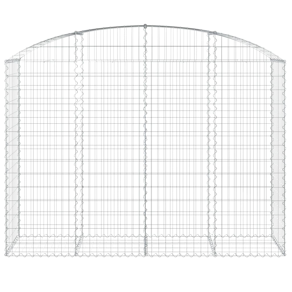 vidaXL Arched Gabion Basket 200x50x140/160 cm Galvanised Iron 3