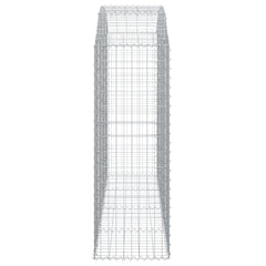 vidaXL Arched Gabion Basket 200x50x140/160 cm Galvanised Iron 4