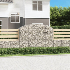 vidaXL Arched Gabion Basket 200x50x140/160 cm Galvanised Iron 1