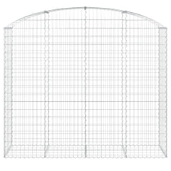 vidaXL Arched Gabion Basket 200x50x160/180 cm Galvanised Iron 3