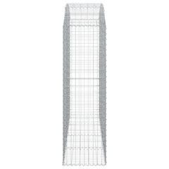 vidaXL Arched Gabion Basket 200x50x160/180 cm Galvanised Iron 4