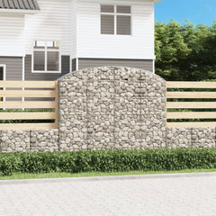 vidaXL Arched Gabion Basket 200x50x160/180 cm Galvanised Iron 1