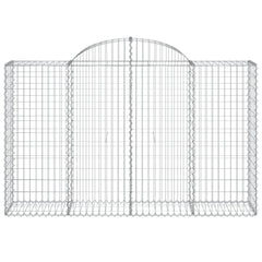 vidaXL Arched Gabion Basket 200x50x120/140 cm Galvanised Iron 3