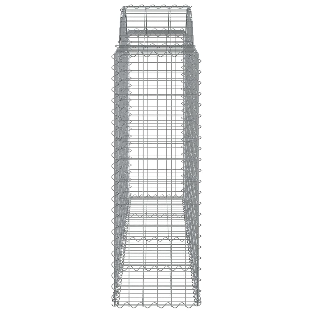 vidaXL Arched Gabion Basket 200x50x120/140 cm Galvanised Iron 4