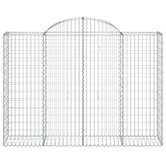 vidaXL Arched Gabion Basket 200x50x140/160 cm Galvanised Iron 3