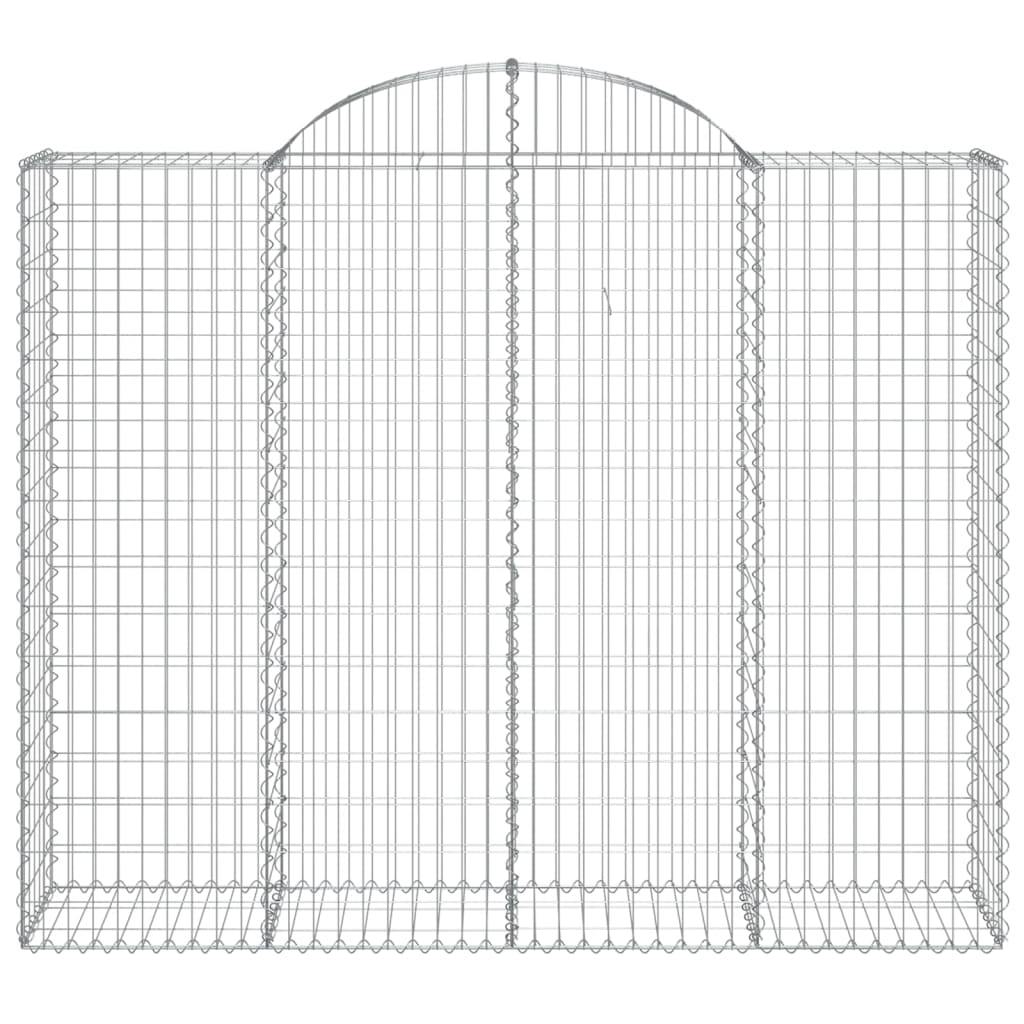 vidaXL Arched Gabion Basket 200x50x160/180 cm Galvanised Iron 3