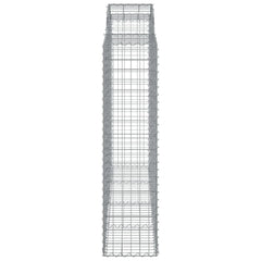 vidaXL Arched Gabion Basket 200x50x160/180 cm Galvanised Iron 4