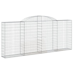 vidaXL Arched Gabion Basket 300x30x120/140 cm Galvanised Iron 2