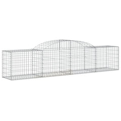 vidaXL Arched Gabion Basket 300x50x60/80 cm Galvanised Iron 2
