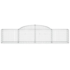 vidaXL Arched Gabion Basket 300x50x60/80 cm Galvanised Iron 3