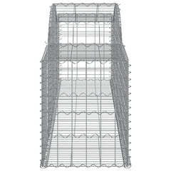 vidaXL Arched Gabion Basket 300x50x60/80 cm Galvanised Iron 4