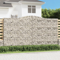 vidaXL Arched Gabion Basket Galvanised Iron 1 pc 400 x 30 x 40/60 cm – 400 x 50 x 220/240 cm – Part 3