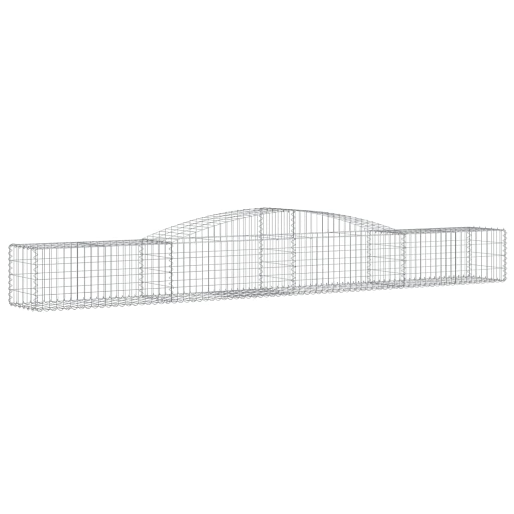 vidaXL Arched Gabion Basket 400x50x40/60 cm Galvanised Iron 2