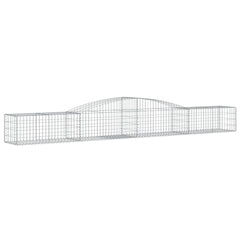 vidaXL Arched Gabion Basket 400x50x40/60 cm Galvanised Iron 2