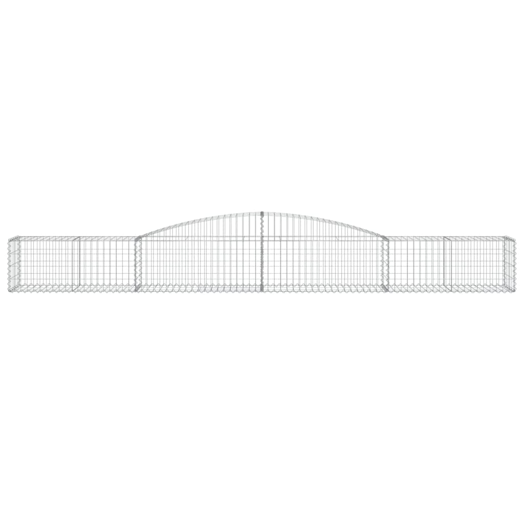vidaXL Arched Gabion Basket 400x50x40/60 cm Galvanised Iron 3