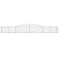 vidaXL Arched Gabion Basket 400x50x40/60 cm Galvanised Iron 3