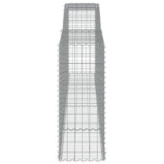 vidaXL Arched Gabion Basket 400x50x120/140 cm Galvanised Iron 4